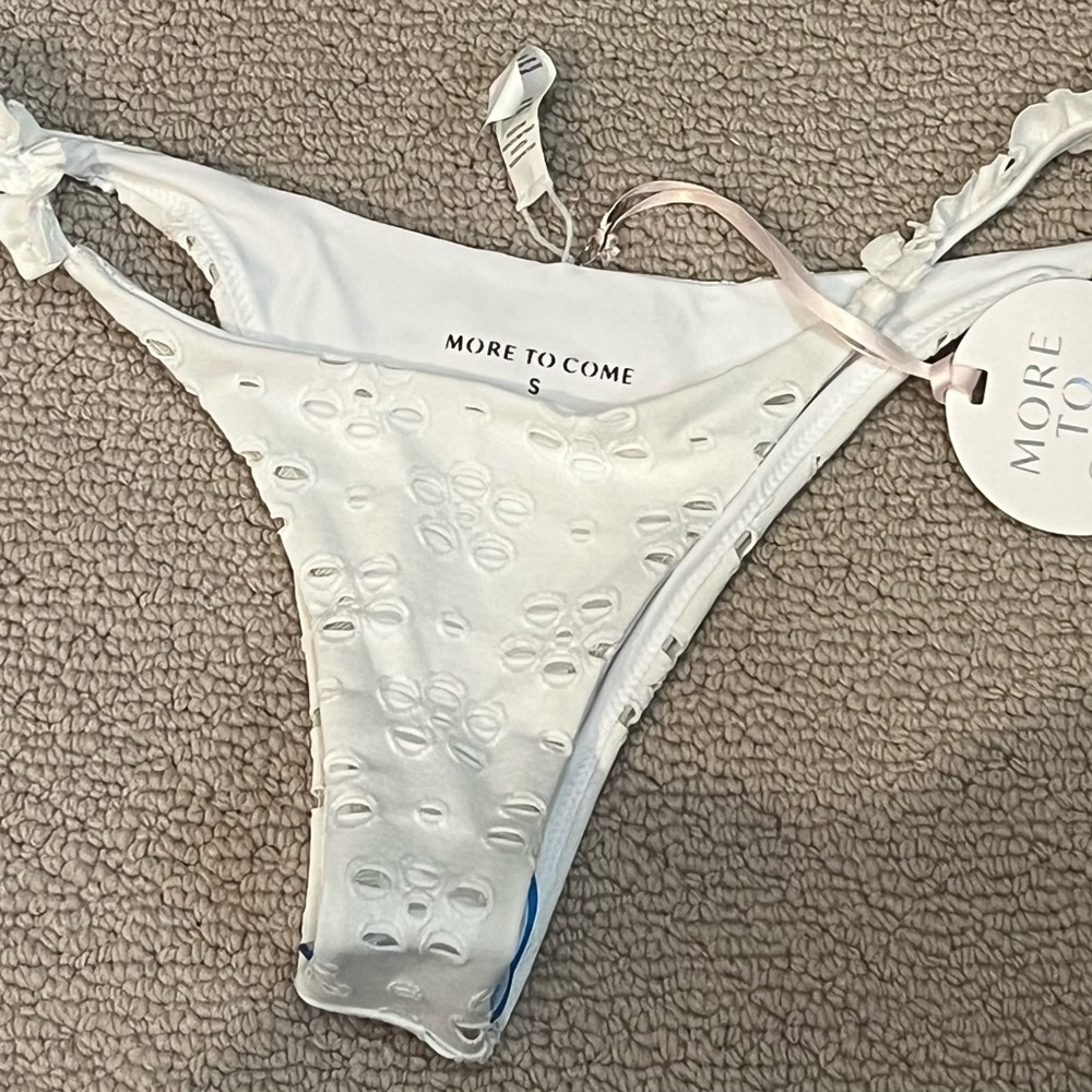 White Eyelet Bikini Bottom